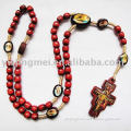 Fashion jewelry necklace wood rosary beads
